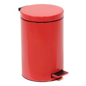 FERT-901-12L-Z-RD 3.5 gal Step On Trash Can, Red