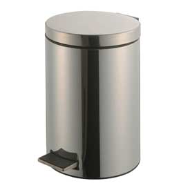 FERT-901-12L-S-SS 3.5 gal Step On Trash Can, Stainless Steel