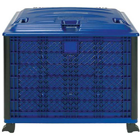 Lid for Storage Container, 39-1/4 in L x 31-1/2 in W, Blue, Polypropylene
