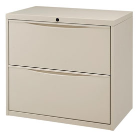 LF-30-2D-PUTTY 30 in. Interion Premium Lateral File Cabinet 2 Drawer Putty