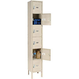 269690TN 12 x 18 x 12 in. 6 Door & Six Tier Locker, Tan