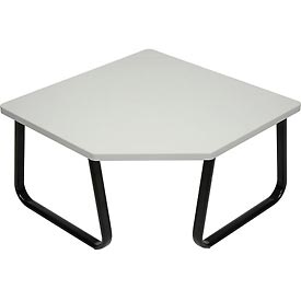 30 x 30 in. Corner Coffee Table with Gray Top