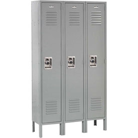 Single Tier Infinity Locker with 3 Door Assembled - Gray