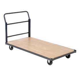 Picture of Global Industrial 241707 60 x 30 in. Steel Bound Wood Deck Platform Truck with 5 in. Polyurethane Casters&#44; Blue - Capacity 1000 lbs