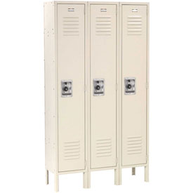 Single Tier Infinity Locker with 3 Door Assembled - Tan