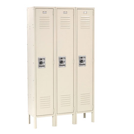 Single Tier Infinity Locker with 3 Door Assembled - Tan