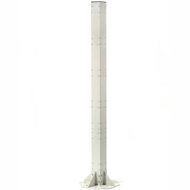 Steel Post with Fixed Base - Beige - 81in.
