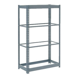 Global Industrial 790CP19 36 x 24 x 60 in. Heavy Duty Shelving with 4 Shelves, Gray - No Deck