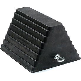 Rubber Wheel & Tire Chock - Black - 10 x 8 x 6 in. - Heavy-Duty Design