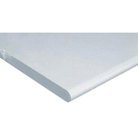 60 x 36 x 1.625 in. Thick Plastic Laminate Safety Edge Workbench Top - Light Gray