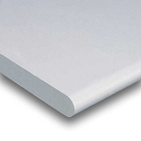 48 x 30 x 1.625 in. Thick Plastic Laminate Safety Edge Workbench Top - Light Gray