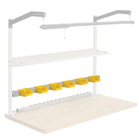 Global Industrial 606941TN 48 in. Bin Rail Workbench, Tan