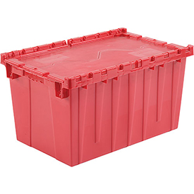 Plastic Storage Tote - Red - 25.25 x 16.25 x 13.75 in. - Durable Design
