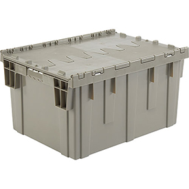 DC2820-15GRAY 28.125 x 20.75 x 15.625 in. Plastic Storage Container with Attached Lid, Gray