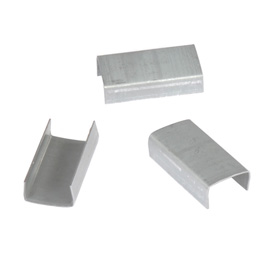 OST48-C Open Steel Strapping Seals for Use with 0.5 in. Steel Strapping Tools, Silver - Pack of 2500