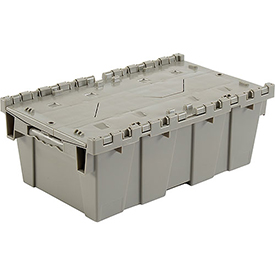 DC2012-07BGRAY 19.625 x 11.875 x 7 in. Plastic Storage Container with Attached Lid, Gray