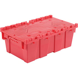 Plastic Storage Tote - Red - 19.625 x 11.875 x 7 in. - Durable Design