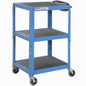 Steel Audio Visual & Instrument Cart - Blue
