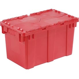 Plastic Storage Tote - Red - 22.375 x 13 x 13 in. - Durable Shipping Container