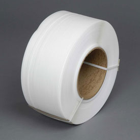 48M-27-2290 0.5 x 0.022 x 9000 ft. Polypropylene Strapping with White 8 x 8 in. Core
