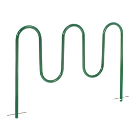 Picture of Global Industrial 652778GGN 7-Bike Wave Bike Rack with Below Ground Mount&#44; Green