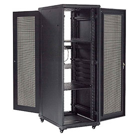 Global Industrial 239116A 37U Network Server Data Rack Enclosure Cabinet with Vented Doors & Assembled