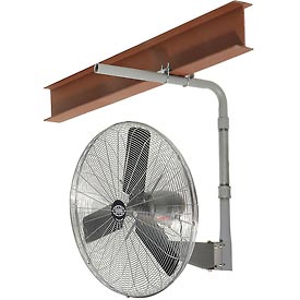 Global I-Beam Mount Fan - Black - Gray & Silver - 24 in. dia.