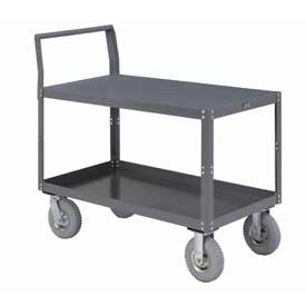 Two Shelf Unassembled Heavy Duty Service Cart - Gray - Capacity 1200 lbs