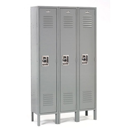 Single Tier Infinity Locker with 3 Door Assembled - Gray