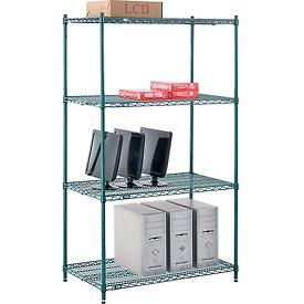 Picture of Global Industrial 24427G 42 x 24 x 74 in. Nexel Poly-Z-Brite Wire Shelving, Green