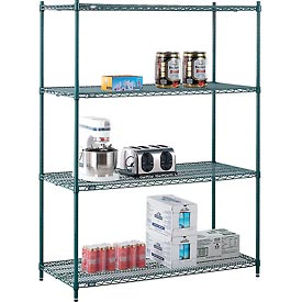 Picture of Global Industrial 24547G 54 x 24 x 74 in. Nexel Poly-Z-Brite Wire Shelving, Green