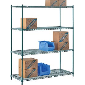 Picture of Global Industrial 24607G 60 x 24 x 74 in. Nexel Poly-Z-Brite Wire Shelving, Green
