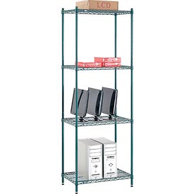 Picture of Global Industrial 18308G 30 x 18 x 86 in. Nexel Poly-Z-Brite Wire Shelving, Green