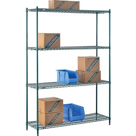 Picture of Global Industrial 18608G 60 x 18 x 86 in. Nexel Poly-Z-Brite Wire Shelving, Green