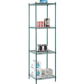 Picture of Global Industrial 24248G 24 x 24 x 86 in. Nexel Poly-Z-Brite Wire Shelving, Green