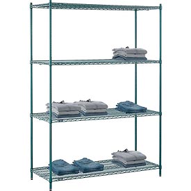 Picture of Global Industrial 24608G 60 x 24 x 86 in. Nexel Poly-Z-Brite Wire Shelving&#44; Green
