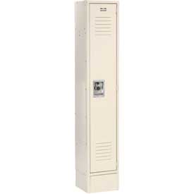 Global Industrial 254119TN 12 x 18 x 72 in. Single Tier Infinity Locker with 1 Door Ready to Assemble, Tan