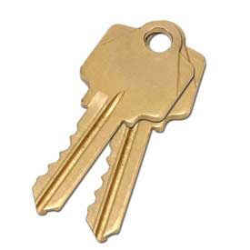 Global Industrial 603131 2 Keys for Mortise Lock - Keyed Alike