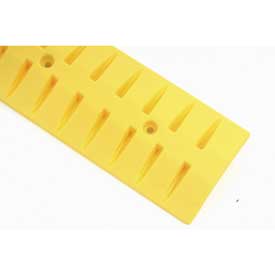 Speed Bump W/ Cable Protection, High-Density Polyethylene, 2 in Height, 72 in Length, Yellow