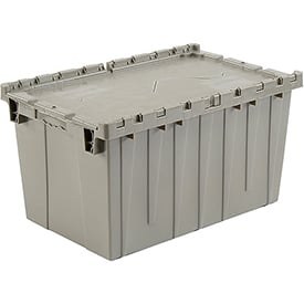 Plastic Storage Container - Gray - 25.25 x 16.25 x 13.75 in. - Durable Design