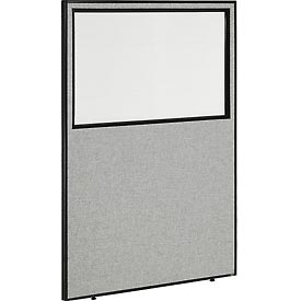 48.25 x 72 in. Office Partition Panel with Partial Window - Gray