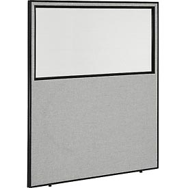 60.25 x 72 in. Office Partition Panel with Partial Window - Gray