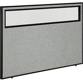 60.25 x 42 in. Office Partition Panel with Partial Window - Gray