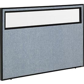 Global Industrial 694756WBL 60.25 x 42 in. Office Partition Panel with Partial Window, Blue