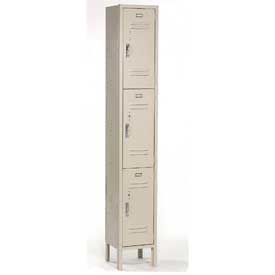 12 x 15 x 24 3 Tier Paramount Locker with 3 Door Assembled - Tan