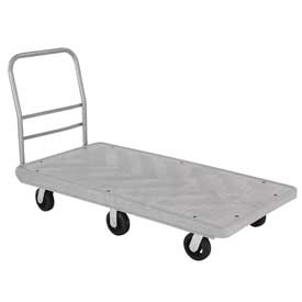 Picture of Global Industrial PM360-R6 60 x 30 in. Structural Foam Plastic Deck Platform Truck with 6 Wheels&#44; Gray - Capacity 2500 lbs