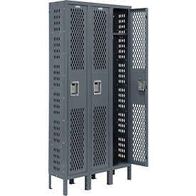Infinity Heavy Duty Ventilated Steel Locker - Gray - 12 x 12 x 72 in.