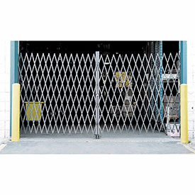 10 x 6.5 ft. Double Folding Security Gate - Gray