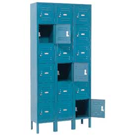 Six Tier Paramount Locker with 18 Door Assembled - Blue
