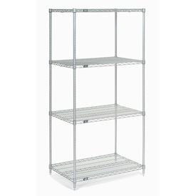 Picture of Global Industrial 14247Z 24 x 14 x 74 in. Nexel Poly-Z-Brite Wire Shelving&#44; Clear